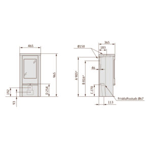 Contura 820T måltegning