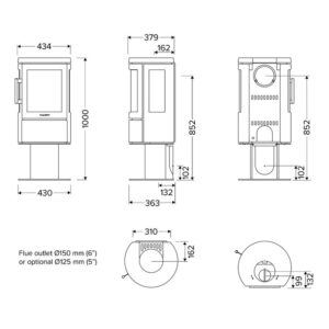 HWAM 2620 måltegning piedestal