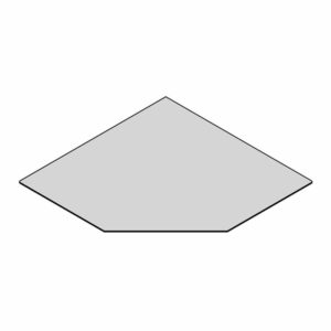 Glasgulvplade pentagonal femkantet