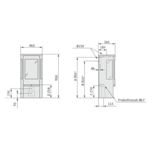 Contura 856 måltegning