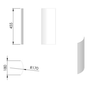 Ydre sideglas TT23RG