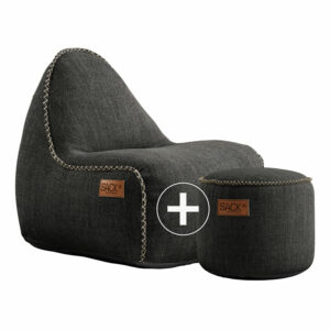 SACKit Cobana Junior Lounge Chair + Pouf Grey