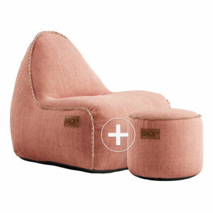 SACKit Cobana Junior Lounge Chair + Pouf Rose