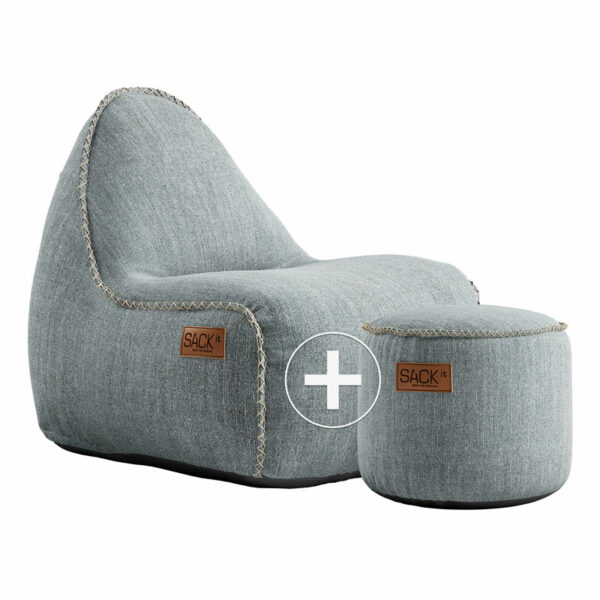 SACKit Cobana Junior Lounge Chair + Pouf Sand Melange