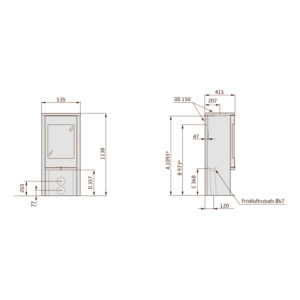 Contura 910 måltegning