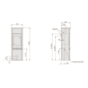Contura 990T Style Brændeovn Fedtsten